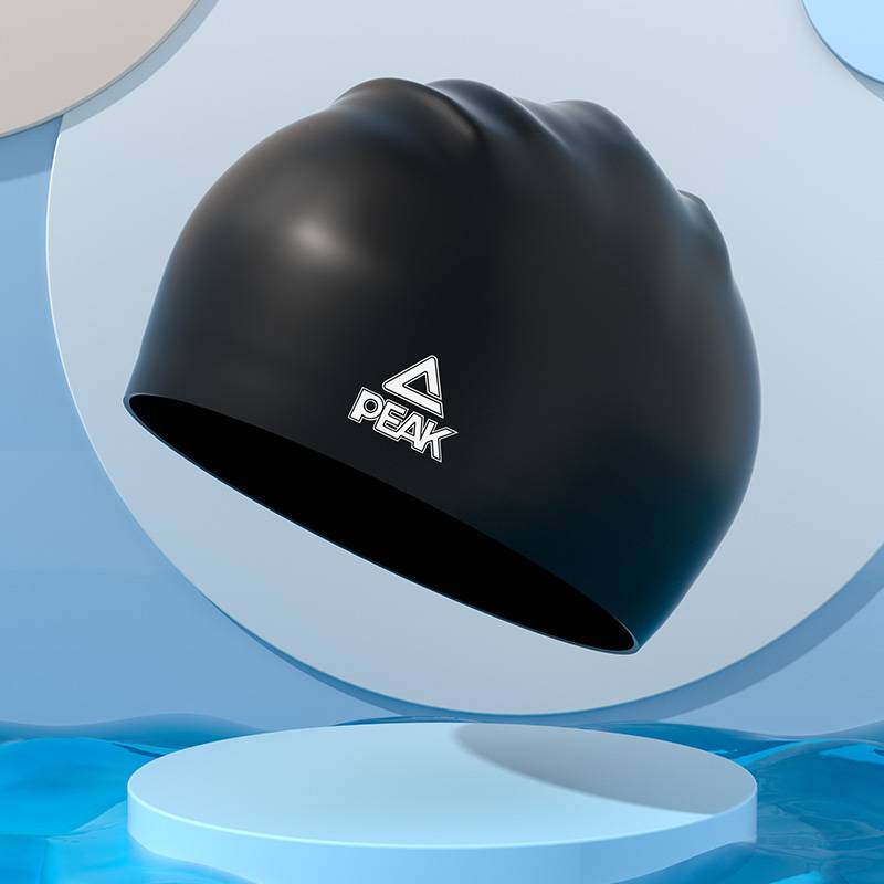 Black [Increase Silicon Waterproof Swimming Hat]